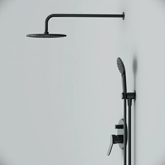 Набір: змішувач для ванни і душа, верхній душ з тримачем, душовий набір і шлангове приєднання FB85A1RH22 AM.PM X-Joy FB85A1RH22 фото