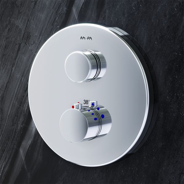 Змішувач для ванни та душу з термостатом, що монтується в стіну AM.PM F50A75700 Inspire V2.0 F50A75700 фото