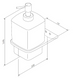 Стеклянный диспенсер для жидкого мыла с настенным держателем AM.PM A50A36900 Inspire 2.0 A50A36900 фото 8