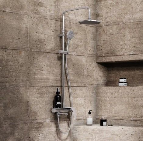 Душова система з ванно-душовим змішувачем-полицею 977730000 Damixa Jupiter 977730000 фото